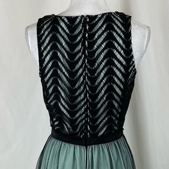 Gabrielle Rocha Teal Black Lace & Tulle BalletCore Party Dress NWOT Size 11 - Picture 6 of 12